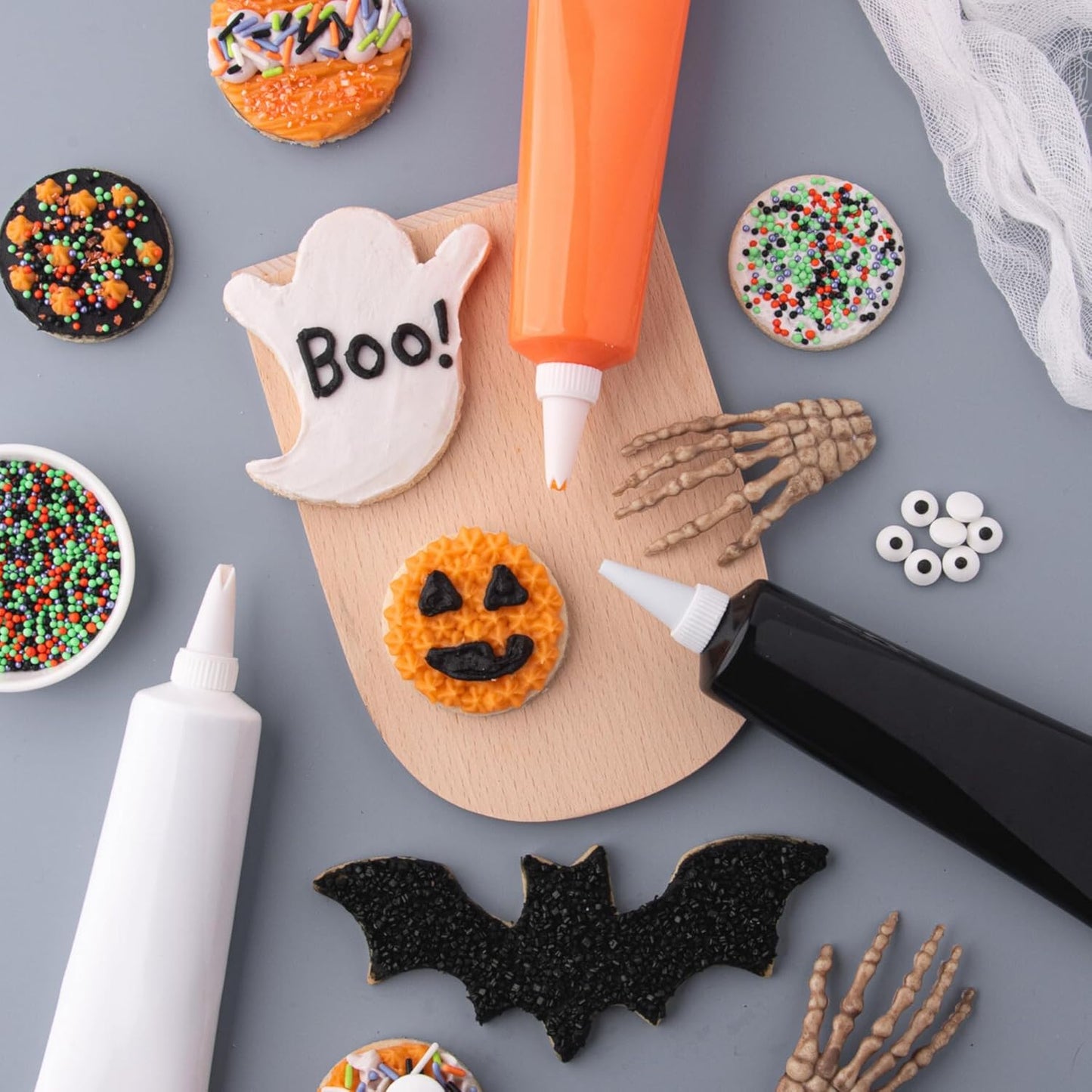 Sweets Indeed Halloween 6-Cell Sprinkle Jar – Festive Baking Gift for Her, Hostess Gift for Holiday Party Planners