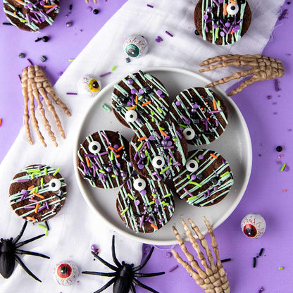 Sweets Indeed Halloween Eyeball Tacklebox – Non-Toxic Edible Eyeball Toppers for School Classroom Treats