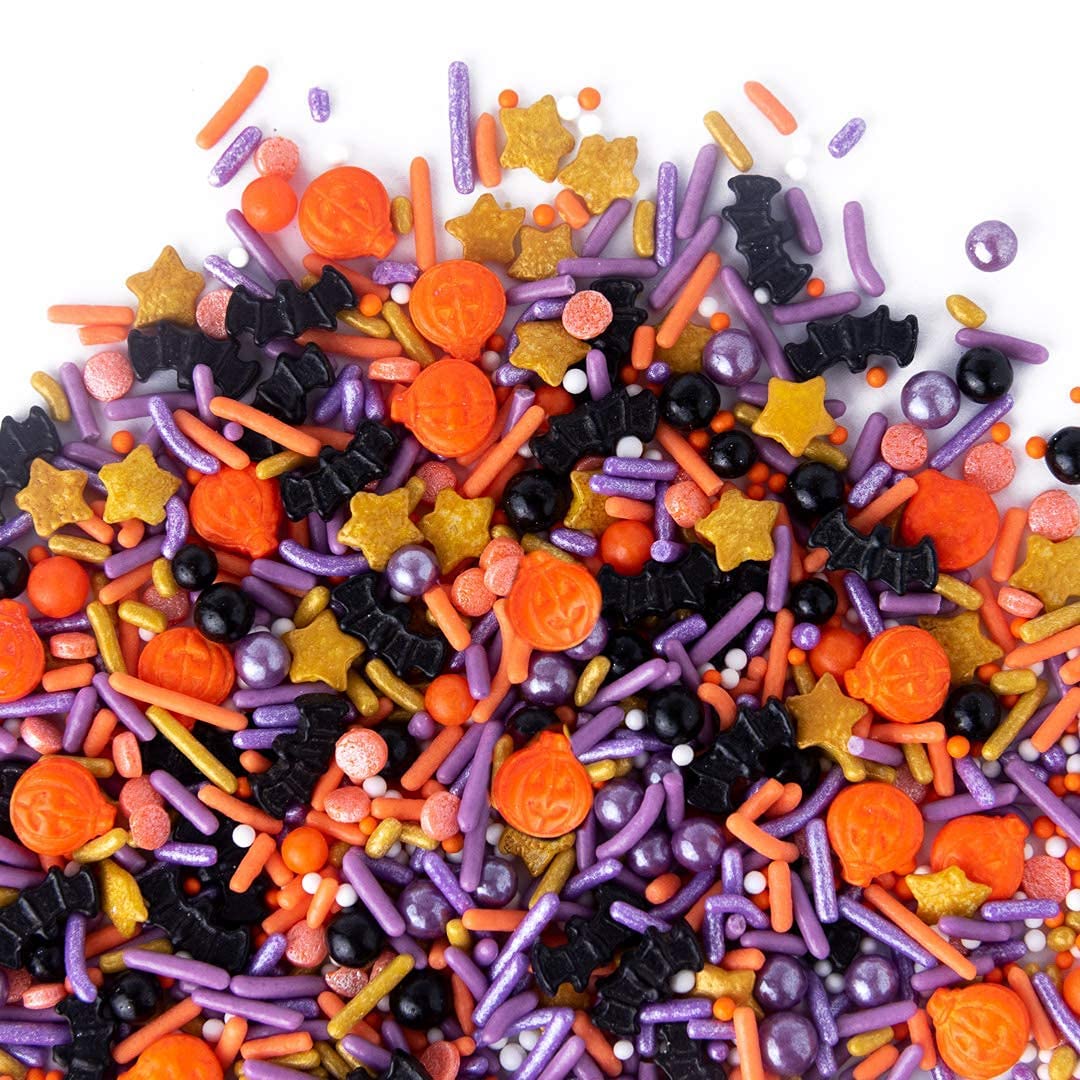 Sweets Indeed Sprinklefetti Toil & Trouble Halloween Sprinkles – Ready-to-Gift Baking Jar for the Halloween Hostess