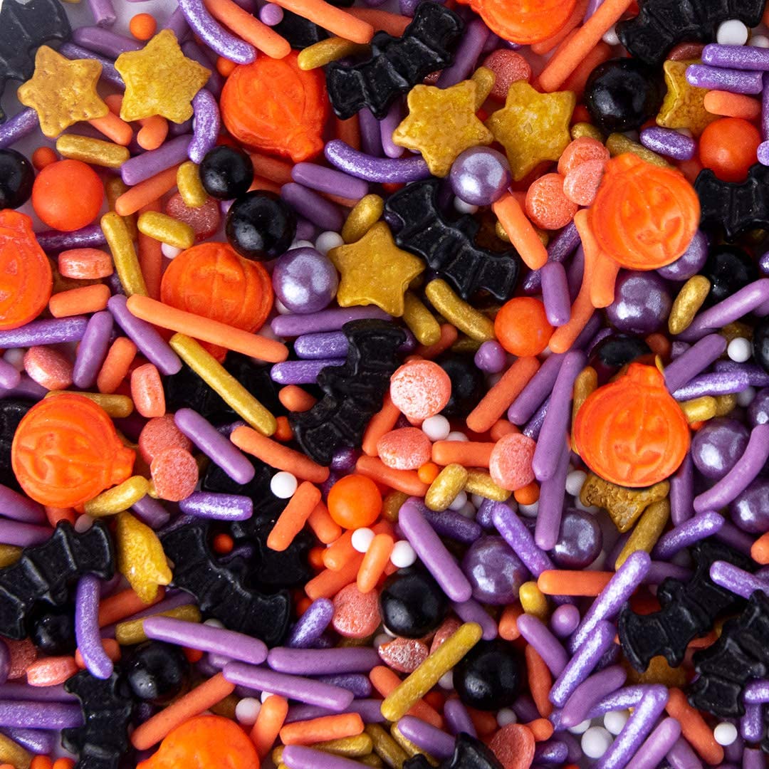 Sweets Indeed Sprinklefetti Toil & Trouble Halloween Sprinkles – Ready-to-Gift Baking Jar for the Halloween Hostess