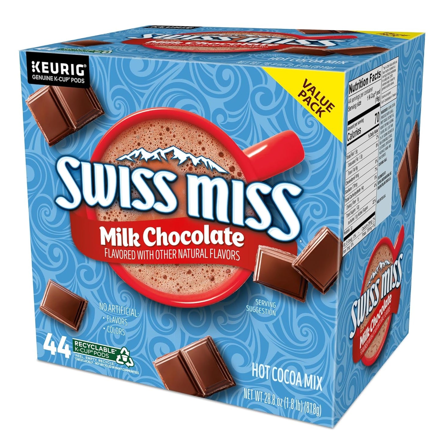Swiss Miss Milk Chocolate Keurig K-Cup Pods – Cozy Desk-Side Treat for Home Office Focus Breaks