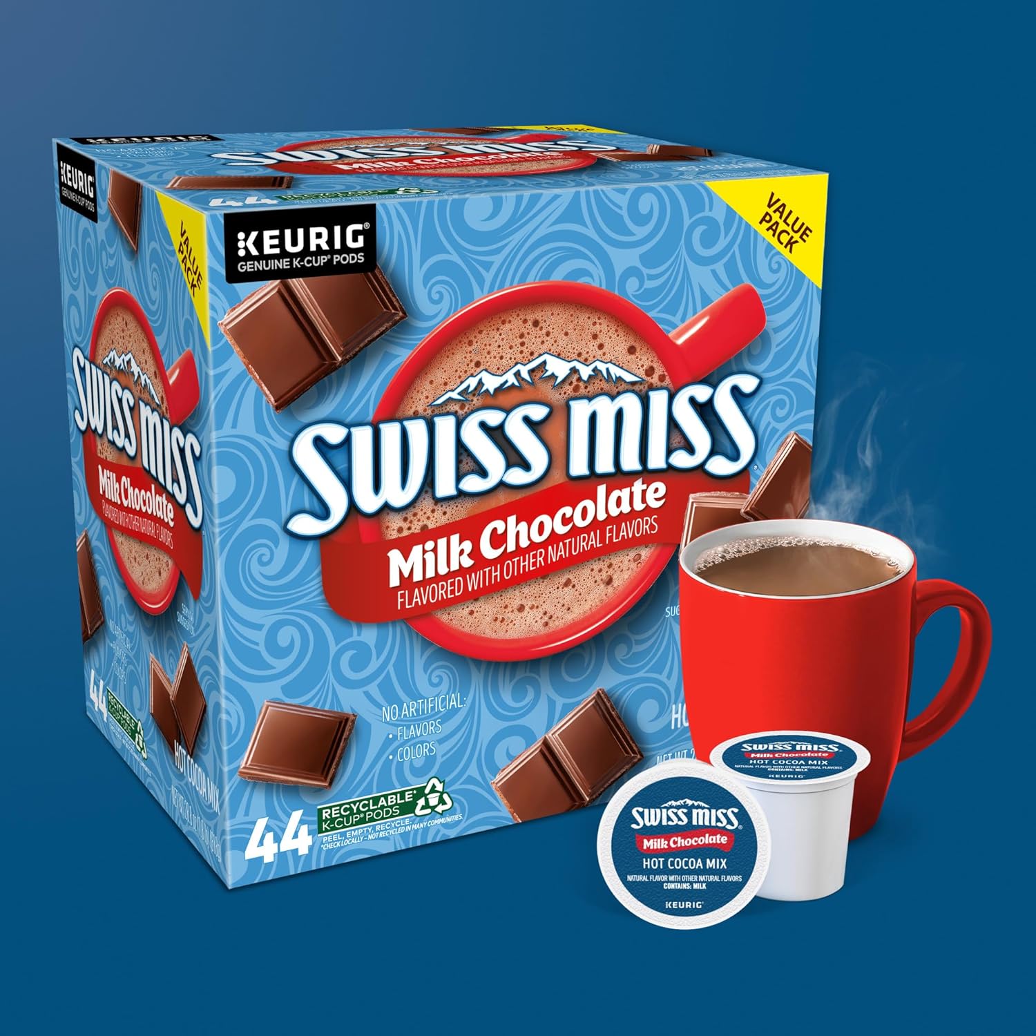 Swiss Miss Milk Chocolate Keurig K-Cup Pods – Cozy Desk-Side Treat for Home Office Focus Breaks