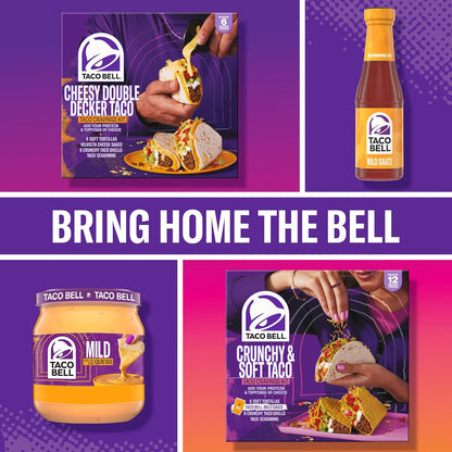 Taco Bell Crunchy & Soft Taco Cravings Kit for Busy Parents, No-Stress Taco Night with Pre-Portioned Shells and Seasoning