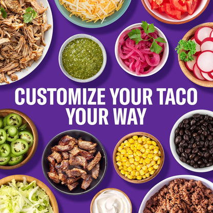 Taco Bell Crunchy & Soft Taco Cravings Kit for Busy Parents, No-Stress Taco Night with Pre-Portioned Shells and Seasoning