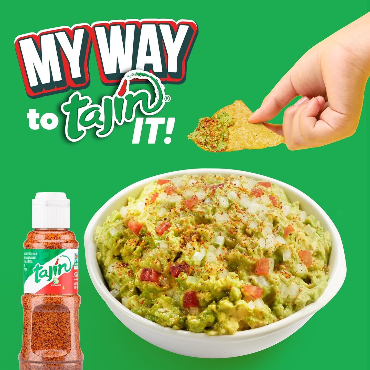 Tajín Clásico Chili Lime Seasoning – Lunchbox Snack Booster for Kids Lunchboxes, Allergen-Free Fruit Topping