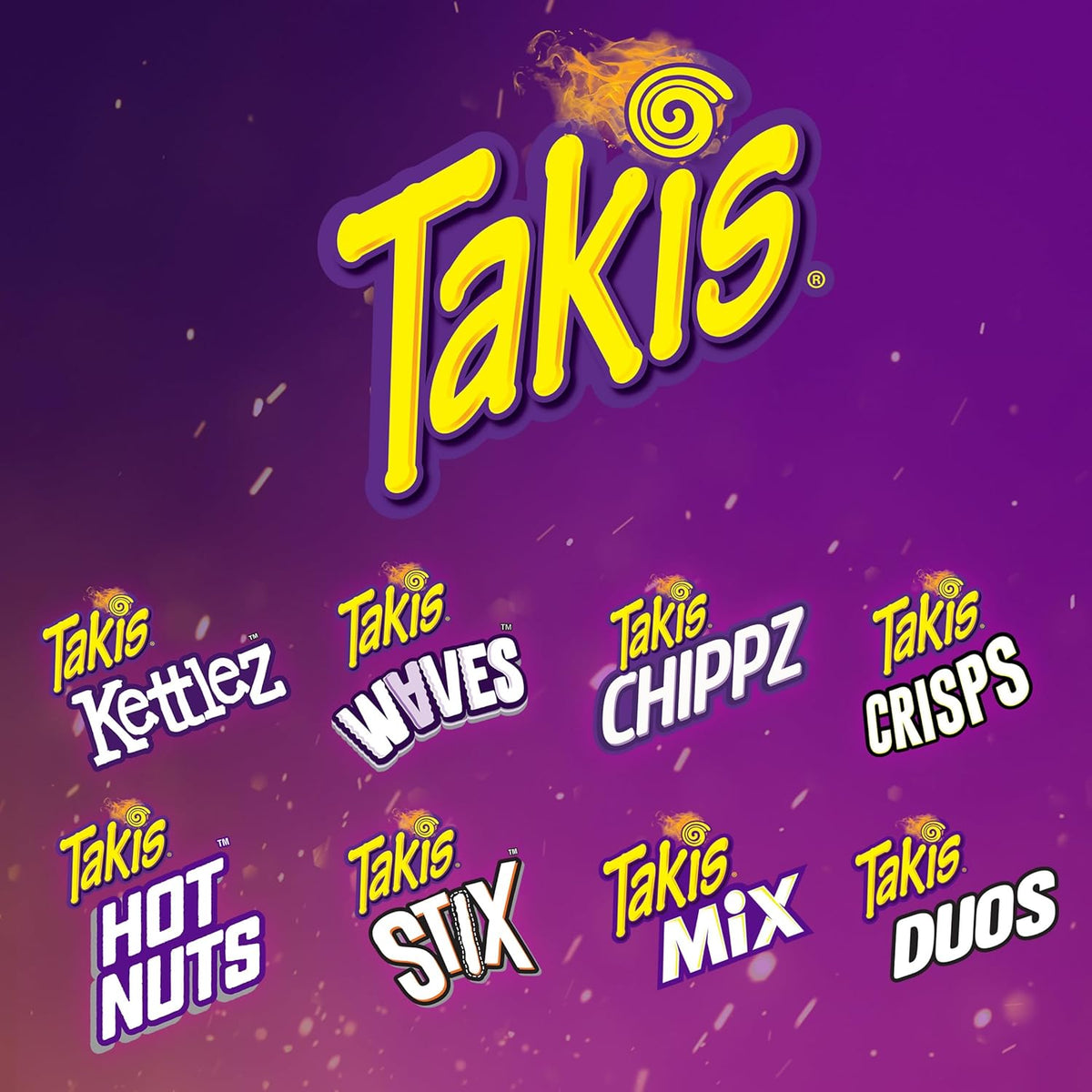 Takis Mini Snack Variety – Stocking Stuffer and Dorm Room Care Package for Spicy Food Lovers, 25 Pouches