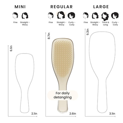 Tangle Teezer Chrome Ultimate Detangler Brush – Gentle Detangling Brush for Kids and Teens, Painless Knot Removal After Bath