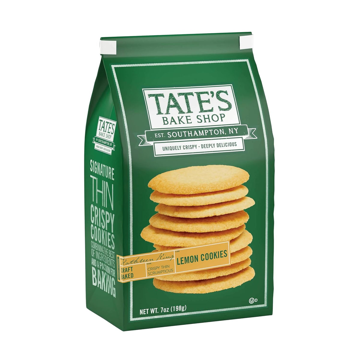 Tate's Bake Shop Thin Lemon Cookies, 7 oz – After-School Snack Pantry Staple, Family-Friendly Sweet Bite