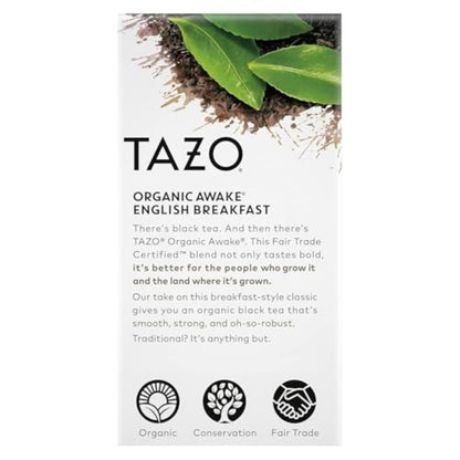 Tazo Organic Awake English Breakfast Black Tea – Bold Black Tea Ritual for Remote Work Mornings
