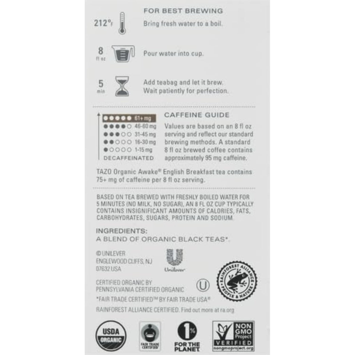 Tazo Organic Awake English Breakfast Black Tea – Bold Black Tea Ritual for Remote Work Mornings
