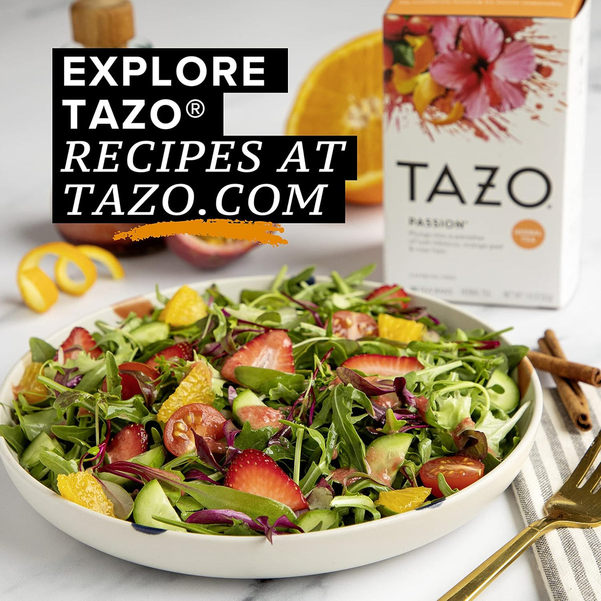 TAZO Passion Herbal Tea – Housewarming Gift Set with Tropical Herbal Tea Bags Inside