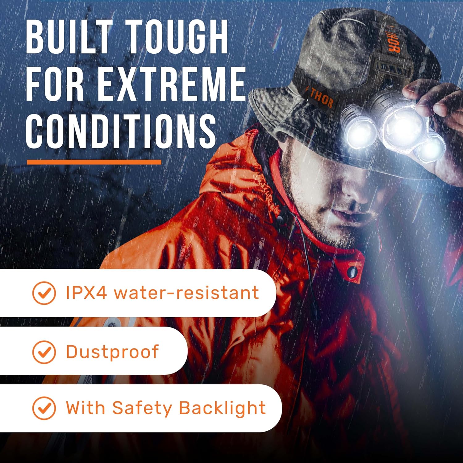 TDC Head Lamp Led Rechargeable - 1080 Lumen Headlamp for Camping, Hiking, and Backcountry Trails