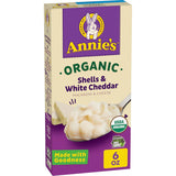 Annie's Homegrown Shells and White Cheddar Macaroni – Organic After-School Microwave Lunch for Tweens and Preteens, Single-Serve 6 oz Box