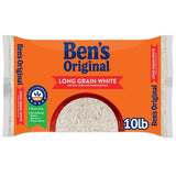 BEN'S ORIGINAL Long Grain White Rice 10 lb – Bulk Side Dish for Backyard BBQs, Picnics and Family Gatherings