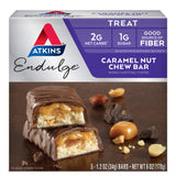 Atkins Endulge Caramel Nut Chew Bar – Thoughtful Gift for Low-Carb Friends, 5 Count Variety