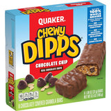 Quaker Chewy Dipps Chocolate Chip Granola Bars – Thoughtful Care Package Snack for Friends and Family, 6-Count Box