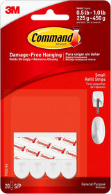 Command Small Refill Strips – Damage-Free Hanging for Bedroom Gallery Walls and Cozy Apartment Decor