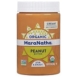 MaraNatha Organic Creamy Peanut Butter for Trailhead Snacking, High-Protein Hiking Jar