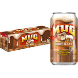 Mug Root Beer 7.5 oz Mini Cans for Kids Backpack Lunches, Caffeine-Free Soda 10 Pack for School and Playdates
