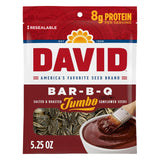 DAVID Jumbo Sunflower Seeds, Bar-B-Q Flavor, 5.25 oz – Low-Mess Workday Munching for Remote Workers and Students
