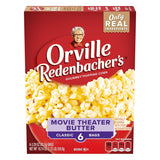 Orville Redenbacher's Movie Theater Butter Popcorn – After-School Snack for Kids and Family Game Nights, Microwave Popcorn 6-Pack