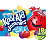 Kool-Aid Jammers Tropical Punch Kids Drink – Spill-Proof Lunchbox Pouches for Toddlers and School Snacks