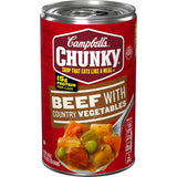 Campbell's Beef Country Vegetable Soup – Kid-Friendly Family Pantry Meal for Busy Weeknights, 18.8 Oz
