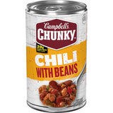 Campbell's Chunky Roadhouse Chili with Beans – Single-Can Pantry Staple for Clutter-Free Kitchens, 19 oz Can