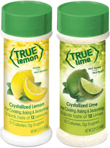 True Lemon Two Pack - Shelf Stable Citrus Powder for Camping and Boat Galley, Lightweight Travel Shakers