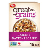 Great Grains Raisin Date Pecan Cereal – Fast Heart Healthy Bowl for Professionals On the Go, 16 oz