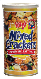 Hapi Snacks Mixed Crackers 6 Oz Can – Portable Asian Snack Tin for Picnics, Camping and Road Trips