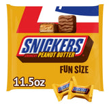 SNICKERS Peanut Butter Crunchy Squares Individually Wrapped Halloween Gift for Spouse and Stocking Stuffers, 11.5oz