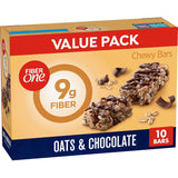 Fiber One Chewy Bars Oats and Chocolate – Gut Health Mindful Snack for Handbag and Work Bag, Mega Pack 15 Ct