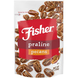 Fisher Mammoth Pecan Halves in Buttery Praline Glaze, 5.5 oz — Artisan Gourmet Snack for Elevated Entertaining and Cheese Pairings