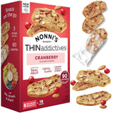 Nonni's Cranberry Thin Addictives – Antioxidant-Rich Almond Cranberry Treat for Your Self-Care Pantry