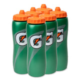 Gatorade 32 Oz Squeeze Water Bottle 6-Pack - Spill-Free Self-Sealing Valve for Tumbles and Sprints