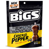 BIGS Sunflower Seeds, Cracked Pepper – 5.35 oz Resealable Bag for Office Desk Snacking