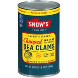 Snow's Ocean Chopped Clams 51 oz Can - Lean 7g Protein for Keto and Low-Carb Wellness Meals at Home