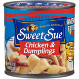 Sweet Sue Chicken & Dumplings 48 oz Family Size - 5 Minute Work-from-Home Dinner, Ready to Heat on the Stovetop
