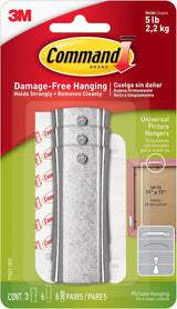 Command 5 lb Universal Picture Hanger for Living Room Gallery Walls, Damage-Free Frame Mounting Set