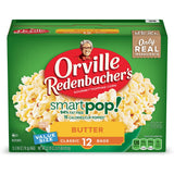 Orville Redenbacher's SmartPop! Butter Microwave Popcorn 12-Count Bulk Box – Single-Serve Snack Bags for Kids' Lunchboxes and Playroom Treats