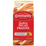Community Coffee Pecan Praline Ground Coffee – Housewarming Gift Basket Pick for Coffee Lovers, 12 oz Medium Roast