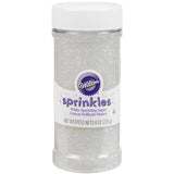 Wilton White Sparkling Sugar 8oz – Child-Safe Edible Glitter for School Party Treats and Backyard Birthday Desserts