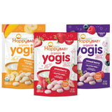 Happy Baby Organics Yogis – Quick-Dissolve Baby Snack to Reduce Choking Worry, 1 oz Variety Pack