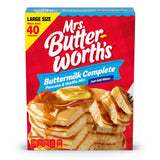 Mrs. Butterworth's Complete Buttermilk Pancake and Waffle Mix, 32 oz – Quick Weekday Breakfast for Home Office Mornings, Just Add Water