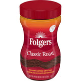 Folgers Classic Roast Instant Coffee – Family Pantry Staple for Safe At-Home Brewing Anytime