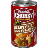 Campbell's Chunky Hearty Beef and Barley Soup, 18.8 Oz Can – Kid-Friendly Microwave Dinner for Busy School Nights