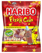 Haribo Fizzy Cola Gummy Candy – Lunchbox Treat for Kids' Lunchroom Snacks, 5 oz Bag
