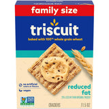 Triscuit Reduced Fat Crackers – Family Size School Lunch Box Base for Kid-Friendly Toppings