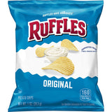 Ruffles Original Potato Chips 1oz Bags (40 Pack) – Fun Snack Care Package Gift for College Students and Dorms